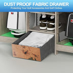 Golf Bag Storage Organizer Holds 2 Golf Bags for Garage - Wooden Rack - Image 6