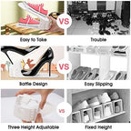 Neprock Shoes Organizer for Closet, Shoe Rack Organizador De Zapatos for Closet Organization, Shoe Slots Organizer Shoe Storage Shoe Holder Space Saver for Entryway(36-Pack)(White) - Image 6