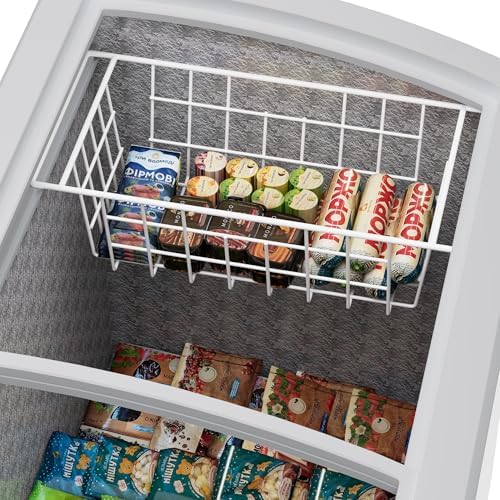 SANNO Chest Freezer Baskets Organizer, Deep Freezer Baskets Bin Sturdy Metal Wire freezer storage Organizer for Home Kitchen,16.5in - Image 5