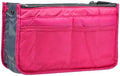 Vercord Purse Organizer Insert for Handbags Bag Organizers Inside Tote Pocketbook Women Nurse Nylon 13 Pockets Rose Small by Vercord