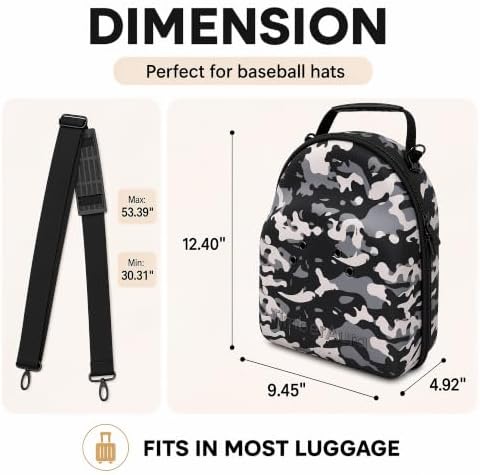 Hard Hat Travel Cases for Baseball Caps, Hat Storage Organizer - Image 2