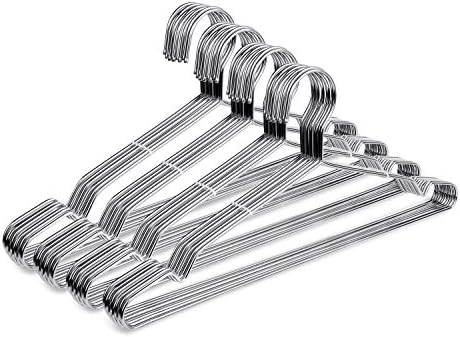 Fayleeko Wire Coat Hangers 40 Pack Strong Heavy Duty Stainless Steel Metal Ultra Thin Space Saving Clothes Hangers 16.5 Inch by Fayleeko