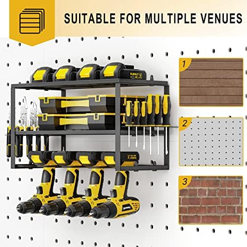 SPACECARE Power Tool Organizer- 2 Pack 3 Layers Rack for 8 Drill Holders - Image 4