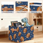 Football Storage Basket Toy Storage Bins Collapsible Cube Organizer - Image 6