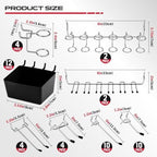 300-Piece Pegboard Hook Set, Pegboard Organizer Accessories for Hanging, Durable Metal Hooks for Tool Organization, Garage, Workshop, and Craft Storage - Image 4