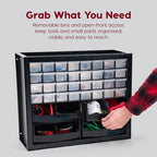IRIS USA 32-Drawer Organizer with 4 Bins and Dividers, Garage Tool, Black - Image 3