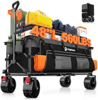Originsure 300L Foldable Beach Wagon Cart with Big Wheels,560lbs,Grey&Black by Unknown