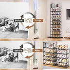 OYREL Sturdy Metal Organizer for Narrow Closets, Shoe Shelf Stand (Pack of 2) - Image 4