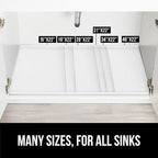 GORILLA GRIP Waterproof Silicone Under Sink Mat, Stay in Place, 15x22 White - Image 8