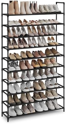 SONGMICS Shoe Rack, 10-Tier Shoe Shelf, Shoe Storage Organizer by Unknown