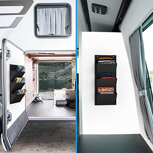 Wall Mounted Hanging Organizer 2Pack,Shoes Rack/Can Store 6Pairs of Plus-Size Sneakers,Also Stores Boots.with Sticky Hanging Mounts, Shoes Holder,Door Shoe Hangers (SM08-Black-2) - Image 7