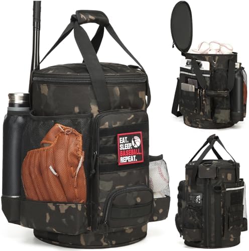 Baseball Bucket Bag, Softball Coaches Bags Fit 6 Gallon Buket by SunForMorning