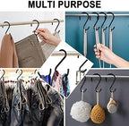 DINGEE 4 Inch 12 Pack S Hooks - Heavy Duty, Large Rubber Coated Black Non Slip Metal Hooks for Closet, Garden, Jeans, Plants, Jewelry, Pot, Pan, Cups, Towels - Image 3
