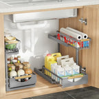 Under Sink Organizer and Storage for Bathroom and Kitchen - 2 Pack 2 Tier by Aekenr