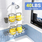 Hanging Shower Caddy Over Shower Head - No Drill Rustproof Shower Rack - Image 4