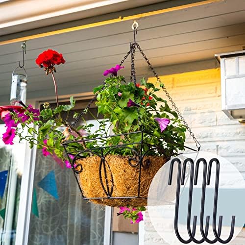 ESFUN 30 Pack Heavy Duty S Hooks 4 inch Black S Shaped Hooks Hanging Hangers Pan Pot Holder Rack Hooks for Kitchenware Spoons Pans Pots Utensils Clothes Bags Towels Plants - Image 7