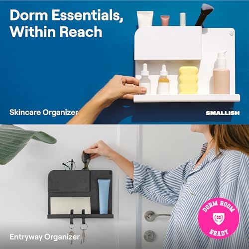 WallShelfie Bedside Wall Organizer & Dorm Decor for Dorm Room - Black - Image 3