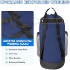 BALEINE 150L Laundry Bag Backpack, 900D Oxford Fabric Large Travel Laundry Bags with Shoulder Straps and 2 Mesh Pockets for College Dorm, Apartment, Laundromat (Navy, 150L) - Image 2