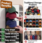 2 Pack Hat Organizer for Baseball Caps Hold Up to 20 Hats - Image 5