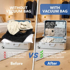 15 Pack Travel Vacuum Bags for Clothing with Rechargeable Wireless air Pump - Image 2