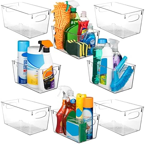 ClearSpace Clear Plastic Storage Bins – Perfect Kitchen Organization and Storage or Pantry Storage – Fridge Organizer, Pantry Organization and Clear Storage Bins, Cabinet Organizers by ClearSpace