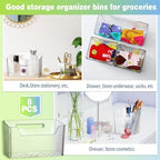 SiliFine 8 Pcs Cabinet Door Organizer Bin Wall Mount Organizer,3.94'',Clear - Image 6