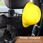 2 Pack Hard Hat Holder for Truck, Car Seat Back Organizer with 3 Hooks for Safety Helmet, Coat, Tool Bag, Stainless Steel with Rubber Coated for Trucks/SUVs/Cars - Image 5