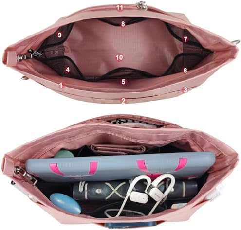 Handbag Tote Purse Organizer Insert, Small, Pink - Image 3