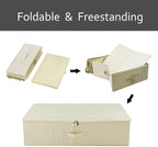3Pcs 27.5x15.7x7" Collapsible Sturdy Under Bed Storage Bins, Closet Shelves - Image 3