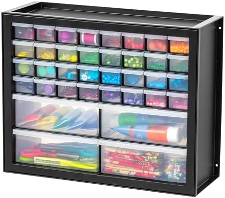 IRIS USA 36-Drawer Storage Cabinet, Garage Tool Screws, Made in USA, Black by IRISUSA