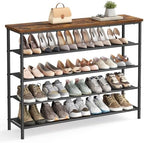VASAGLE 5-Tier Shoe Rack, 20-24 Pairs, Steel Frame by Unknown
