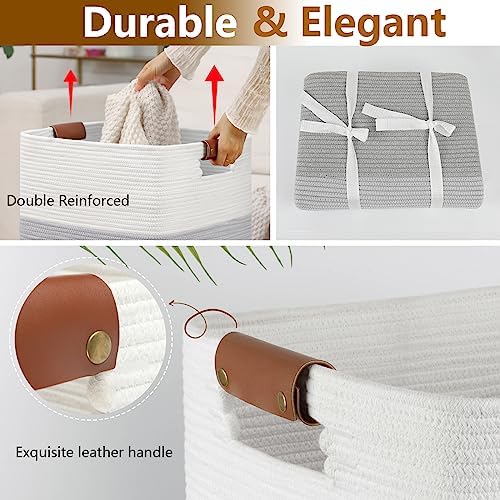 Laundry Hamper 96L Extra Large Laundry Basket, Woven Blanket Basket - Image 3