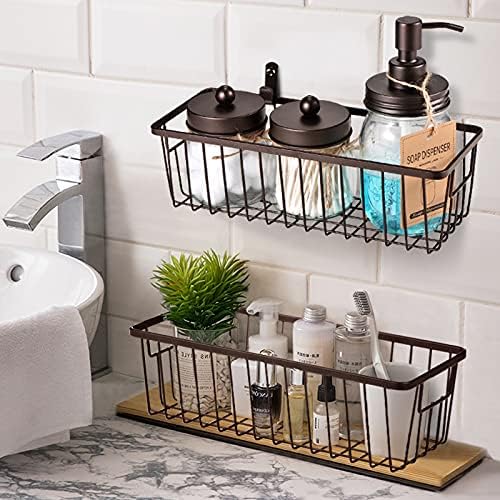 SheeChung Metal Wire Basket with Handle, Wall Hanging Basket, Small 4 Pack - Image 6