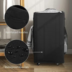 Chrislley Rolling Laundry Basket, 90L Foldable Laundry Hamper with Wheels - Image 5