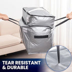 TAILI 2 Tier Moving Bags,4 Pack Silver Storage Bags with Visible Window - Image 5