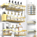 NESOMI Shower Caddy Adhesive Shower Organizer 8-Pack, Rustproof Stainless Steel Bathroom Shelves, Large Capacity No-Drill Rack Storage Accessories with Soap Dish Toothbrush Holder Hooks by OrganizeYourHomeEssentials