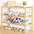 Smiry Bamboo Shoe Rack, 12 Vertical Slats, 3 Tier - 26.8" Wide, Natural by Smiry
