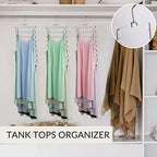 ZEDODIER 4 Pack Tank Top Hanger, Bra Organizer for Closet, Space Saving | 64 Hooks Total, Sturdy Metal, 360° Rotating, Foldable Design, Hanging Closet Organizers and Storage for Apartments and Dorms - Image 4