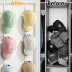 Over Door Hat Organizer,2 Pack Baseball Hat Rack,Fits Doors 1 3/4" - Image 3