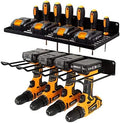 UU-Major Power Tool Organizer with Charging Station,Drill Holder Wall Mount,Garage Storage Shelves for Organization and Storage,Heavy Duty Pegboard Wall Organizer Set Solid Metal Black… by UU-Major