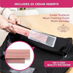 Cedar Clothes Storage Bag Organizer, Protects From Moths, Set of 2, Black | Protects from Moths, Moisture, Dirt & Dust, Underbed Storage Bags for Clothes, Cashmere Sweaters, Bedding & More - Image 2