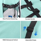 BALEINE 120L Laundry Bag Backpack, 900D Oxford Fabric Large Travel Laundry Bags with Shoulder Straps and 2 Mesh Pockets for College Dorm, Apartment, Laundromat (Sky Blue, 120L) - Image 5