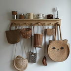 Entrance Coat Rack ，Coat Hooks, Wall-Mounted Wooden Hook Rack, Wall-Mounted Shelves are Very Suitable (Birch Colored Finish) - Image 7