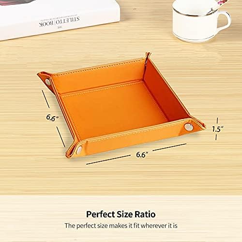 Key Dish Bowl for Entryway,Catchall Holder Bedside Table Valet Tray for Men - Image 3
