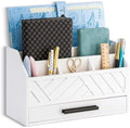 dreampossible Wood Desk Organizer and Accessories with Drawer, Bill Mail Organizer and File Mail Holder for Office Supplies, Modern Desk Accessories & Workspace Organizers for Desk Organization by dreampossible