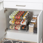 Kitchen Details 3 Tier Can Organizer | Chrome Steel Canned Food Storage Rack | Holds 36 Cans | Space-Saving Pantry & Cabinet Storage Solution | Easy Access to Canned Goods | Freestanding Design - Image 4