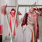 Space Saving Hangers, Shirt Hanger, Metal Hangers for Clothes, Space Saver for Hanging Clothes, Sturdy Metal Wardrobe Organizer, Pack of 10 - Image 3