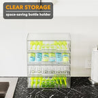 SpaceAid Bottle Storage Organizer Baby - Acrylic Bottles Station Organizer Container, Stackable Clear Drawers for Countertop, Vanity, Bathroom, Cabinet, Pantry Organization, 4 Pack, 4L, 13.7"H - Image 5