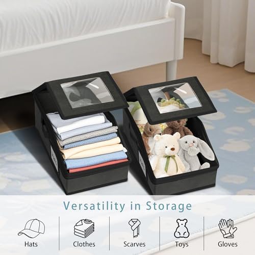 Hat Storage for Baseball Caps, 2 Pack Hat Boxes for 30 Caps - Image 5