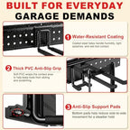 Garage Tool Organizer Wall Mount 99 inches with 18 Adjustable Heavy-Duty Hooks, Garage Organization, Garden Tool Storage Rack, Yard, and Shed, Holds Up to 750 lbs - Image 6